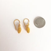 Pine Cone Earrings, 24k - abigailheche